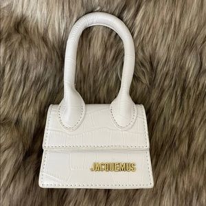 White Snakeskin JACQUEMUS le chiquito bag